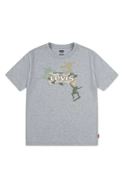 Levi's Kids' Boys' 8-20 Skate Camo Batwing Short-sleeve T-shirt In Gray