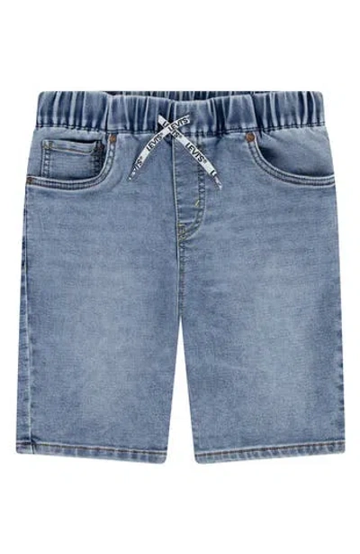 Levi's ® Kids' Skinny Dobby Denim Shorts In Blue