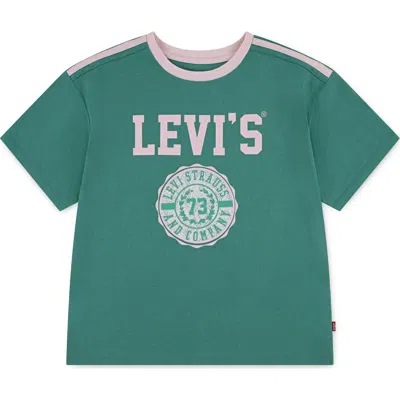 Levi's Kids' Big Girls Sporty Oversized T-shirt In Green