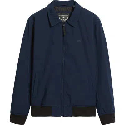 Levi's Laydown Collar Water Resistant Insulated Bomber Jacket In Blue