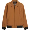 Levi's Laydown Collar Water Resistant Insulated Bomber Jacket In Brown