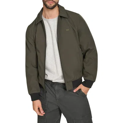 Levi's Laydown Collar Water Resistant Insulated Bomber Jacket In Green
