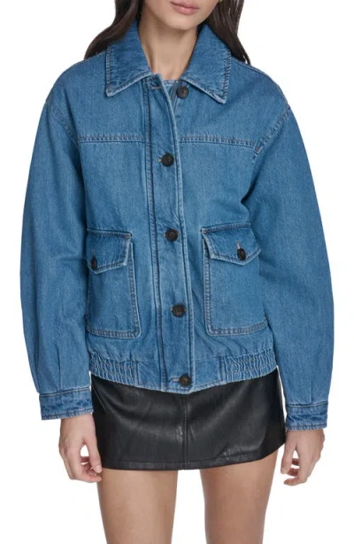 Levi's Laydown Denim Utility Jacket In Blue