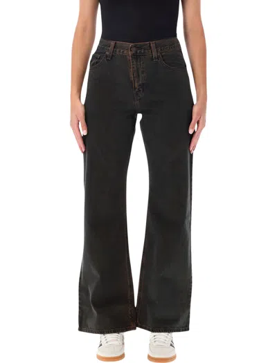 Levi's Loose Bootcut Jeans For Women Mid-rise Relaxed Fit In Non-stretch Denim In Nero