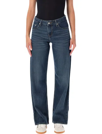 Levi's Low Loose Lightweight Low-rise Wide Straight Jeans In Blu