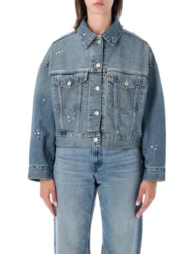 Levi's Studded Denim Jacket In Blue