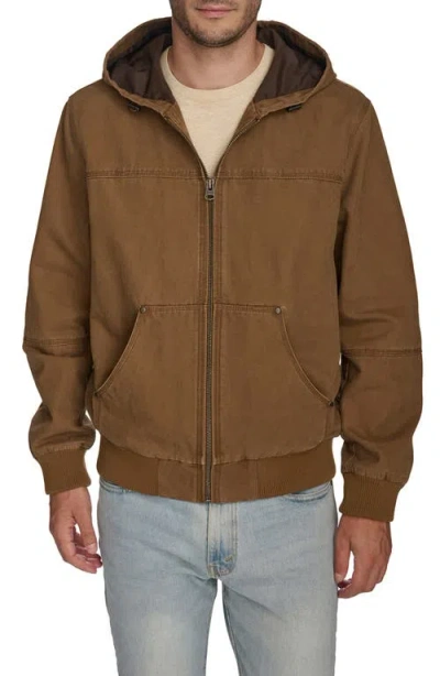 Levi's Lightweight Workwear Hooded Jacket In Brown