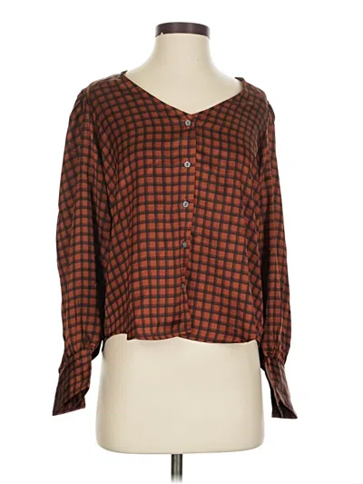 Pre-owned Levi's Long Sleeve Blouse In Brown