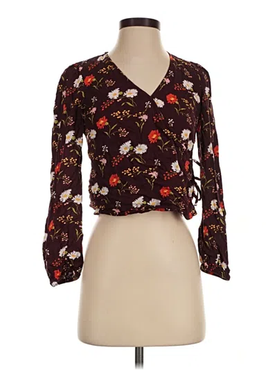 Pre-owned Levi's Long Sleeve Blouse In Brown