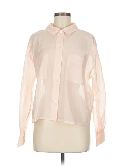 Pre-owned Levi's Long Sleeve Blouse In White