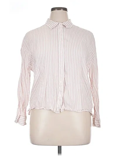 Pre-owned Levi's Long Sleeve Blouse In White