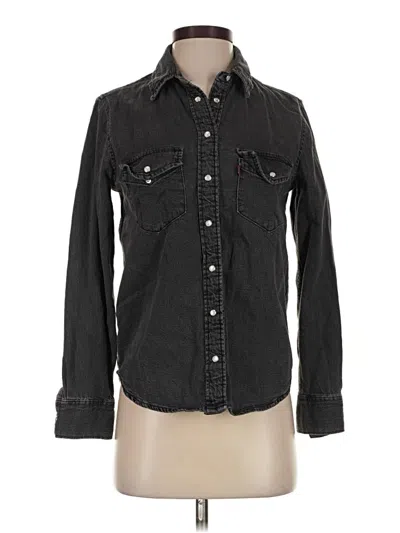Pre-owned Levi's Long Sleeve Button Down Shirt In Black