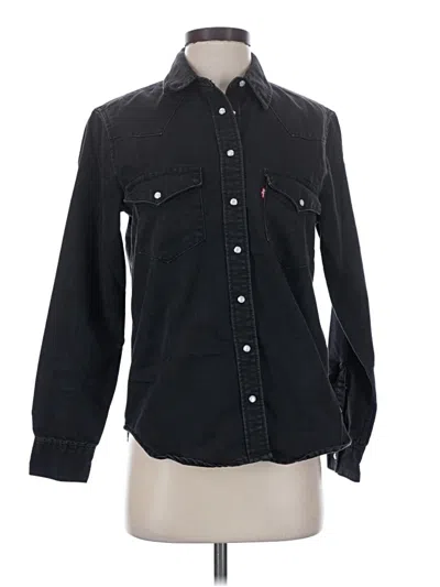 Pre-owned Levi's Long Sleeve Button Down Shirt In Black