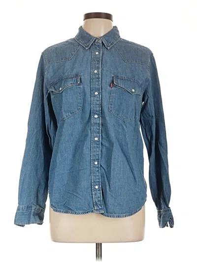Pre-owned Levi's Long Sleeve Button Down Shirt In Blue