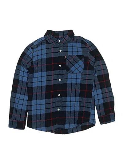 Pre-owned Levi's Kids'  Long Sleeve Button Down Shirt In Blue