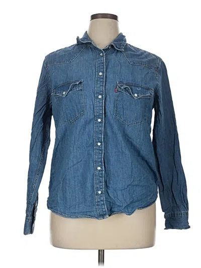 Pre-owned Levi's Long Sleeve Button Down Shirt In Blue
