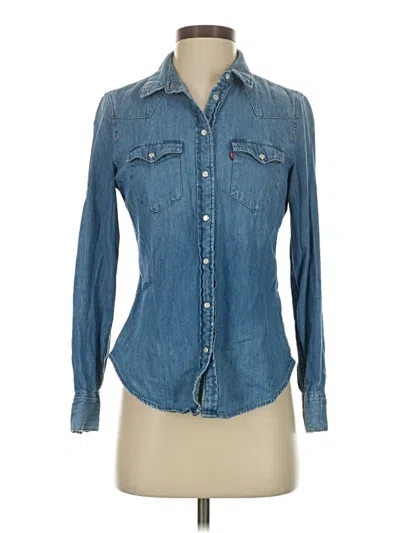 Pre-owned Levi's Long Sleeve Button Down Shirt In Blue