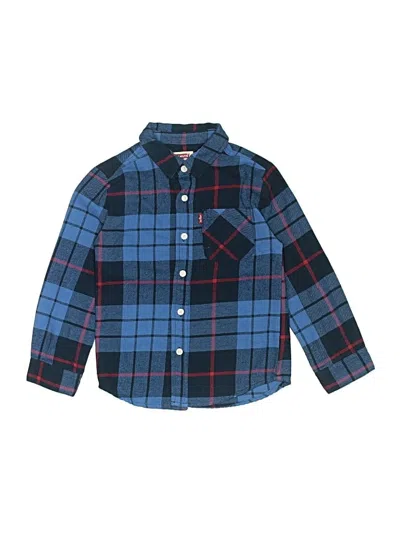 Pre-owned Levi's Kids'  Long Sleeve Button Down Shirt In Blue