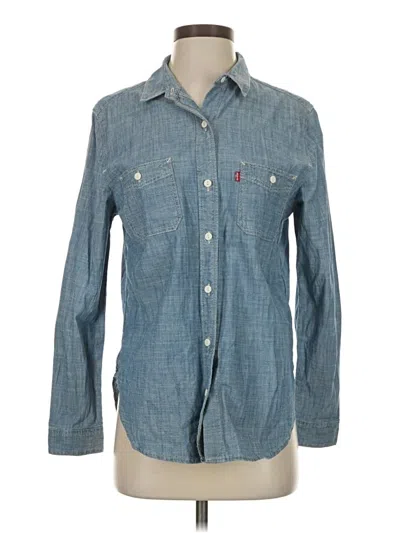 Pre-owned Levi's Long Sleeve Button Down Shirt In Blue