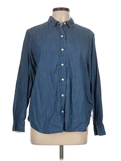 Pre-owned Levi's Long Sleeve Button Down Shirt In Blue