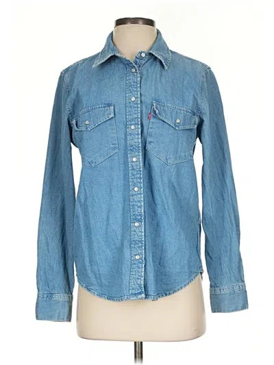 Pre-owned Levi's Long Sleeve Button Down Shirt In Blue