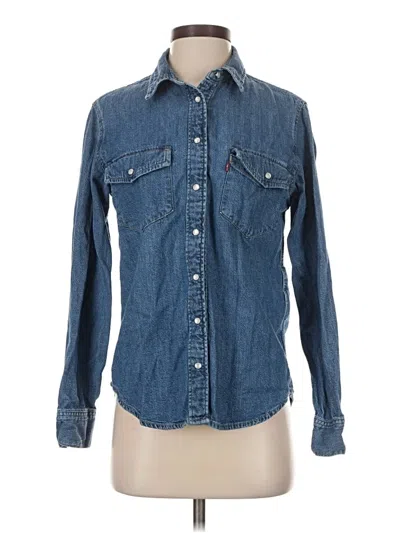 Pre-owned Levi's Long Sleeve Button Down Shirt In Blue