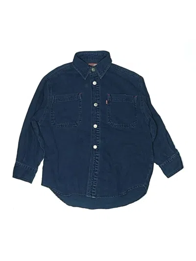 Pre-owned Levi's Kids'  Long Sleeve Button Down Shirt In Blue