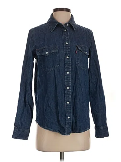 Pre-owned Levi's Long Sleeve Button Down Shirt In Blue
