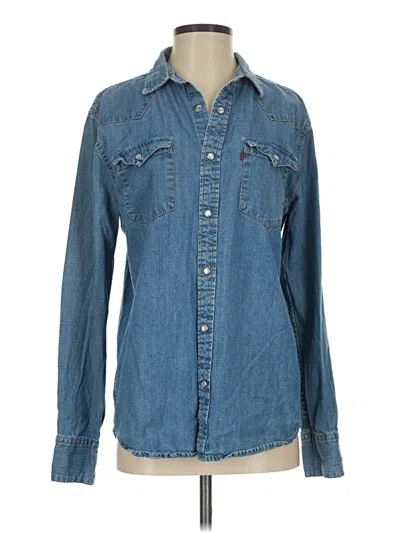 Pre-owned Levi's Long Sleeve Button Down Shirt In Blue