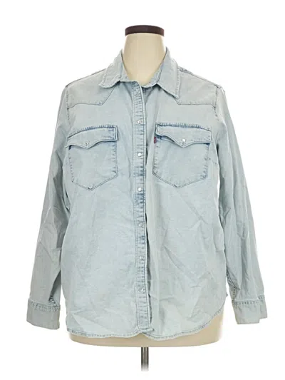 Pre-owned Levi's Long Sleeve Button Down Shirt In Blue