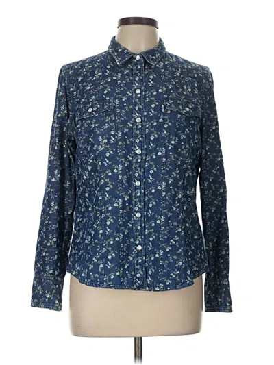 Pre-owned Levi's Long Sleeve Button Down Shirt In Blue
