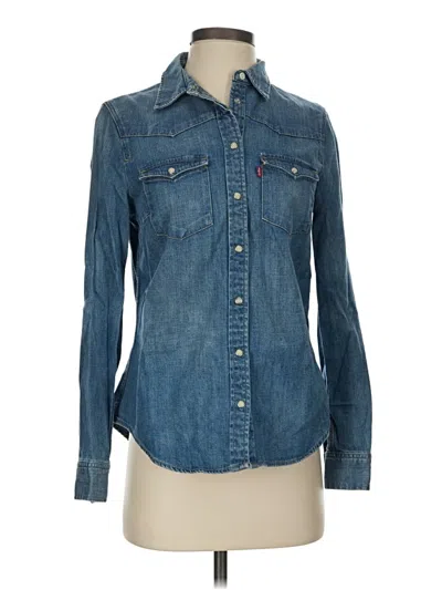 Pre-owned Levi's Long Sleeve Button Down Shirt In Blue
