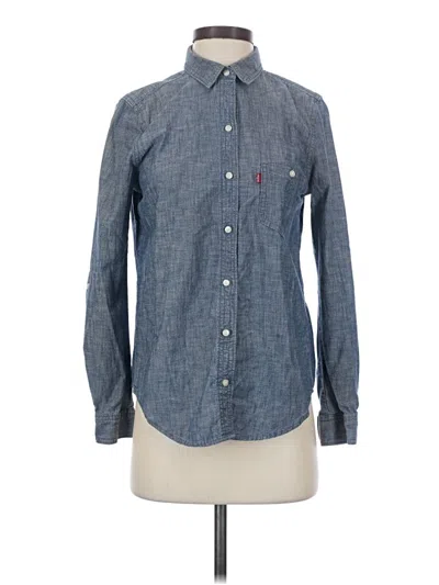 Pre-owned Levi's Long Sleeve Button Down Shirt In Blue