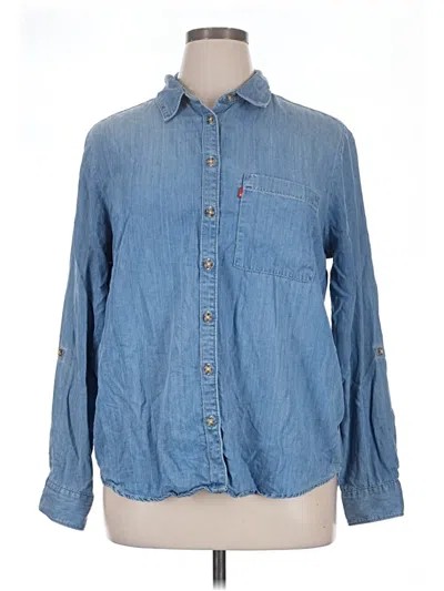 Pre-owned Levi's Long Sleeve Button Down Shirt In Blue