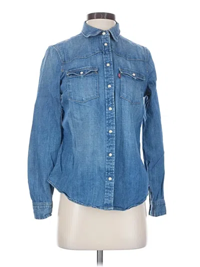 Pre-owned Levi's Long Sleeve Button Down Shirt In Blue