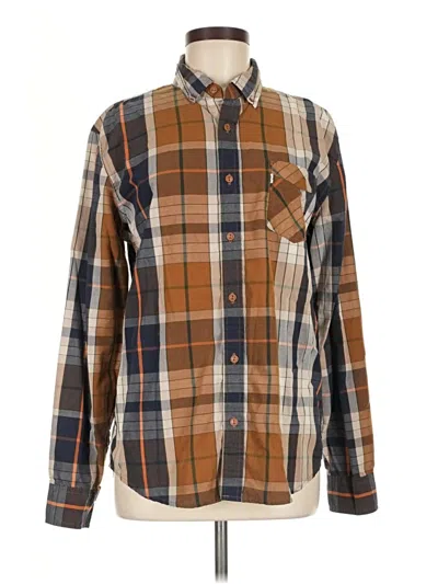 Pre-owned Levi's Long Sleeve Button Down Shirt In Brown