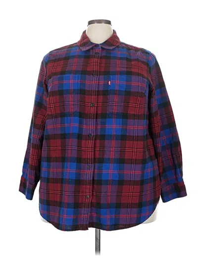 Pre-owned Levi's Long Sleeve Button Down Shirt In Burgundy