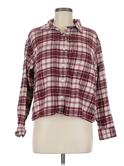 Pre-owned Levi's Long Sleeve Button Down Shirt In Burgundy