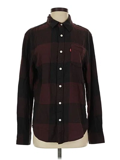 Pre-owned Levi's Long Sleeve Button Down Shirt In Burgundy