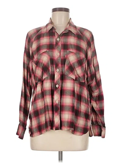 Pre-owned Levi's Long Sleeve Button Down Shirt In Burgundy