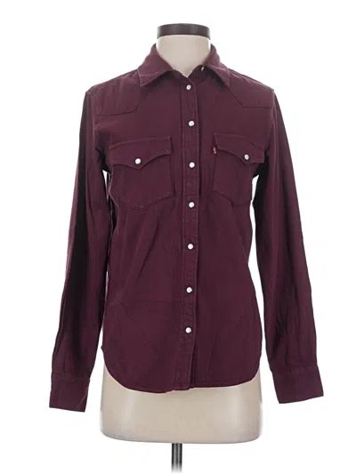 Pre-owned Levi's Long Sleeve Button Down Shirt In Burgundy