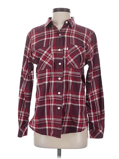 Pre-owned Levi's Long Sleeve Button Down Shirt In Burgundy