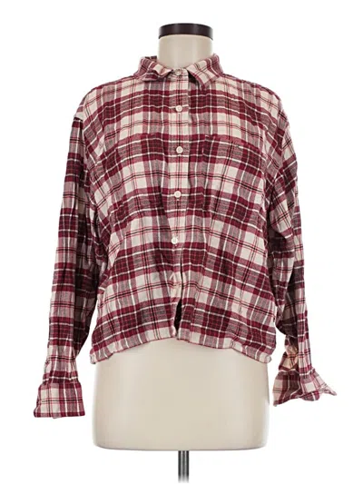 Pre-owned Levi's Long Sleeve Button Down Shirt In Burgundy