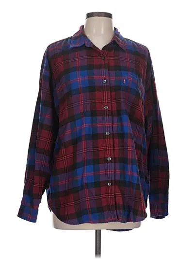 Pre-owned Levi's Long Sleeve Button Down Shirt In Burgundy