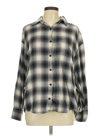 Pre-owned Levi's Long Sleeve Button Down Shirt In Gray