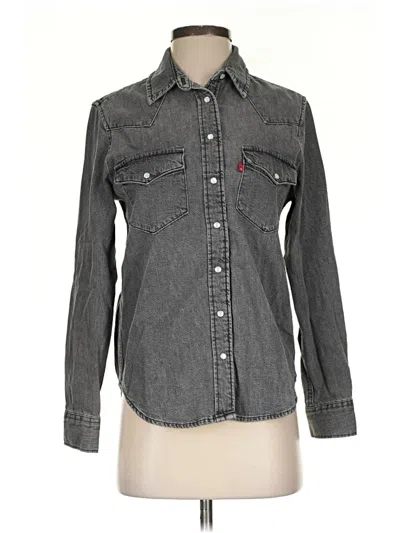 Pre-owned Levi's Long Sleeve Button Down Shirt In Gray