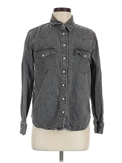 Pre-owned Levi's Long Sleeve Button Down Shirt In Gray