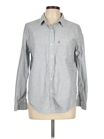 Pre-owned Levi's Long Sleeve Button Down Shirt In Gray