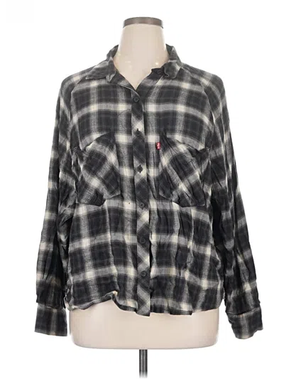 Pre-owned Levi's Long Sleeve Button Down Shirt In Gray