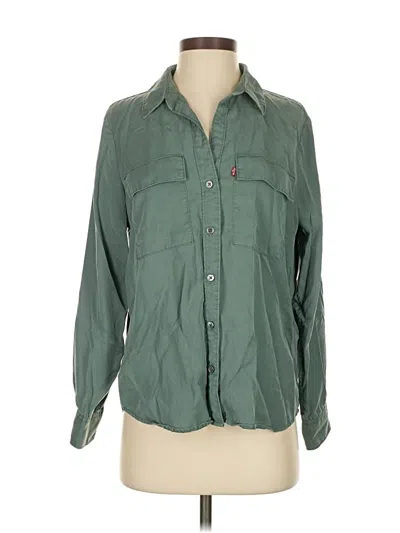 Pre-owned Levi's Long Sleeve Button Down Shirt In Green